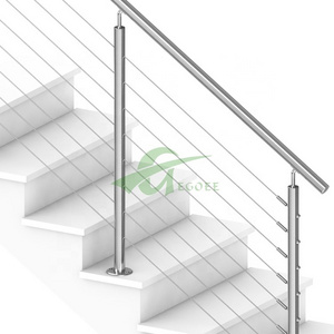 High Quality 316 Stainless Steel Brushed Wire Cable Balustrade/railing System/safety Cable Fence