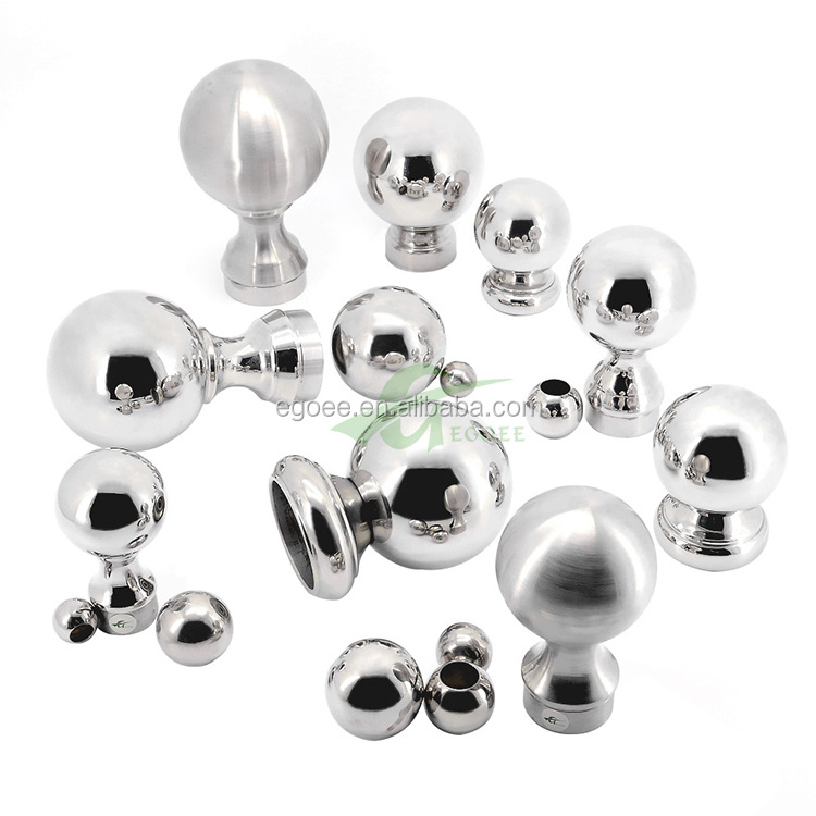 Factory Wholesale Railing Handrail End Ball Stainless Steel Round Tube Stair Railing Top Decorative Tube Ball