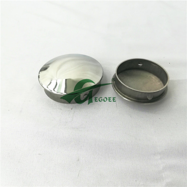 stainless steel stair railing end cap/handrail end caps/40mm end cap for handrail post