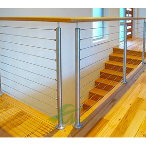 frameless glass railing /cable stair Stainless Steel railing inox post handrail fitting prices