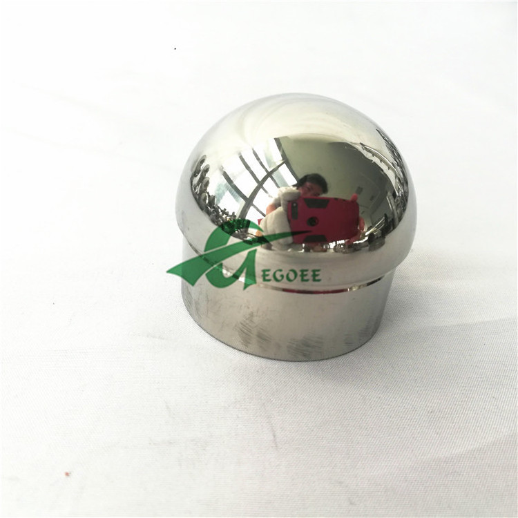 stainless steel stair railing end cap/handrail end caps/40mm end cap for handrail post