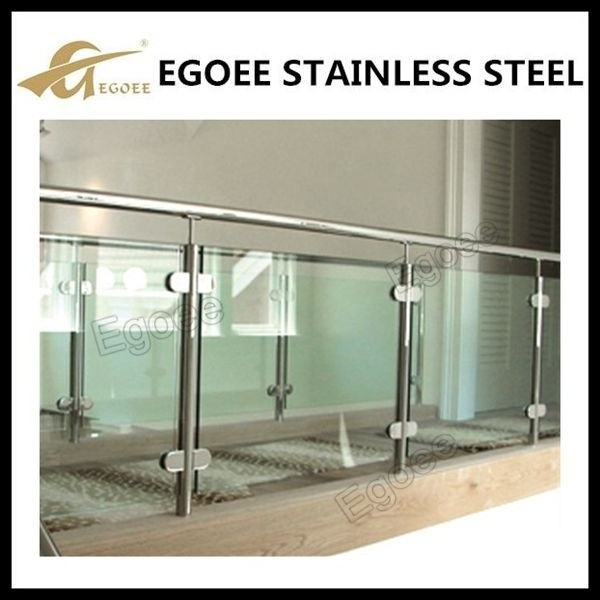 ss304 Stainless steel glass pillar for interior decoration/fibreglass pillars steel railing