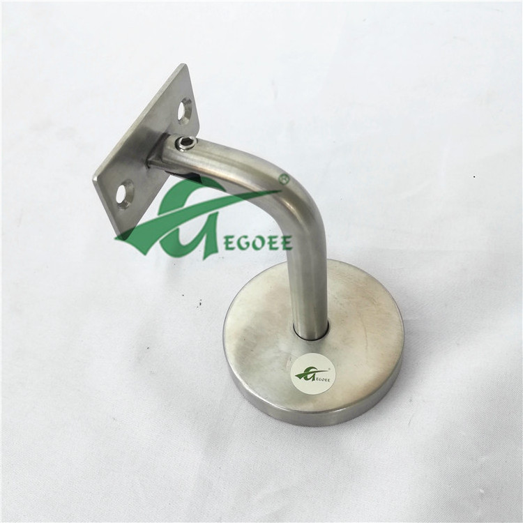 stainless steel adjustable stair exterior handrail bracket 304 tube pipe top support wall mounting handrail bracket