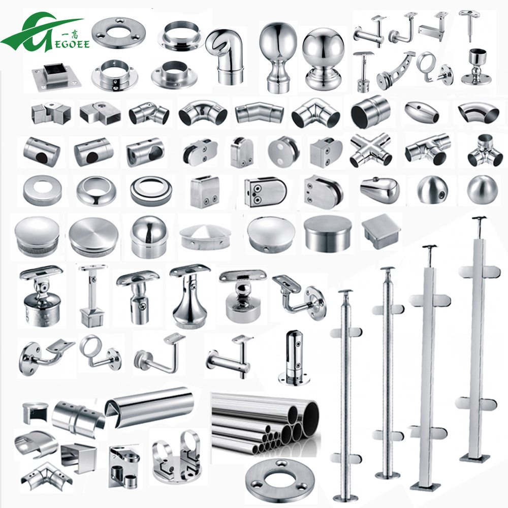 one-stop first hand factory price durable AISI ASTM A554  barandal acer inox handrails and balustrades fittings accessories