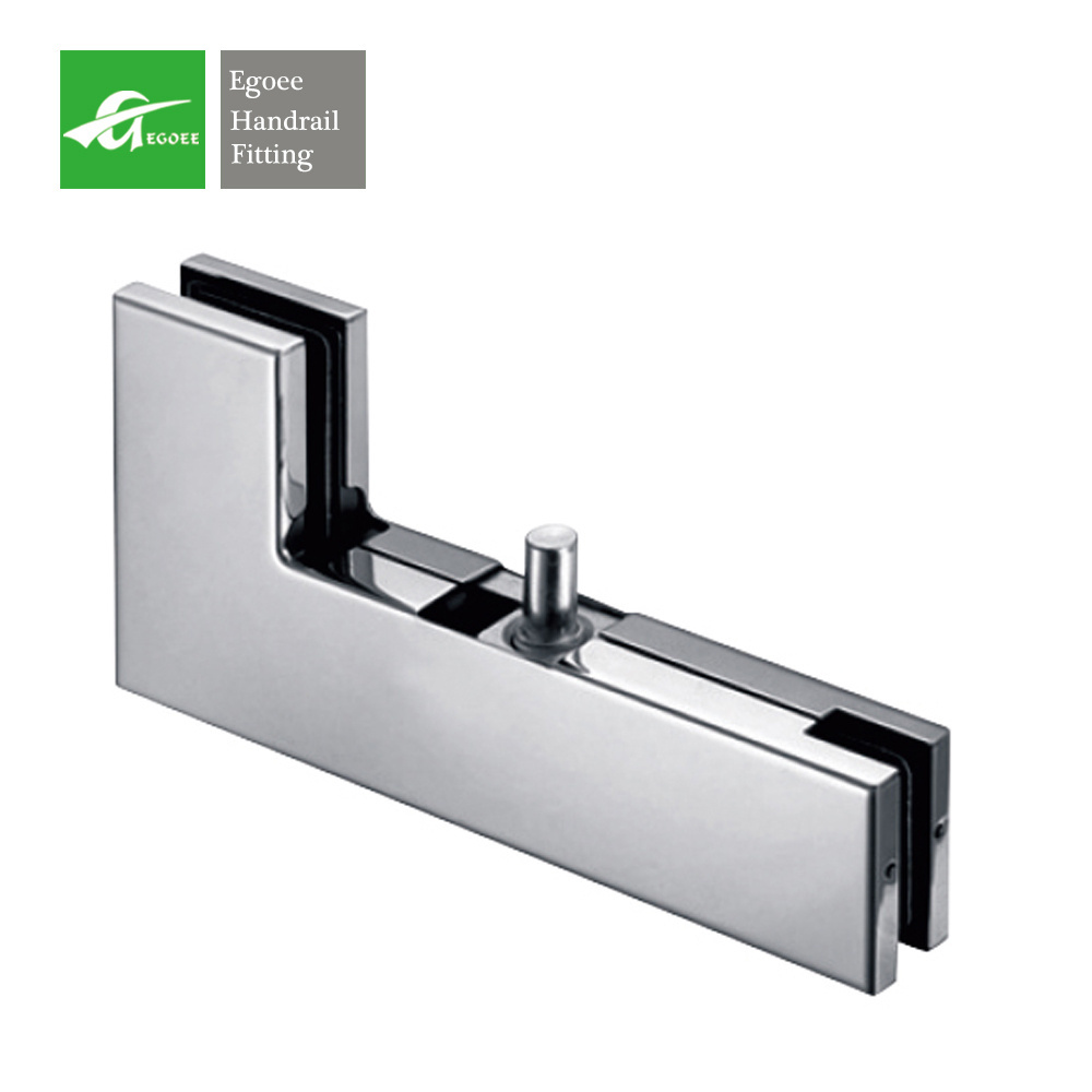 wholesale Stainless steel bathroow shower sliding glass folding door fittings Top Patch with Pin Bottom Patch Fitting Glass 10mm