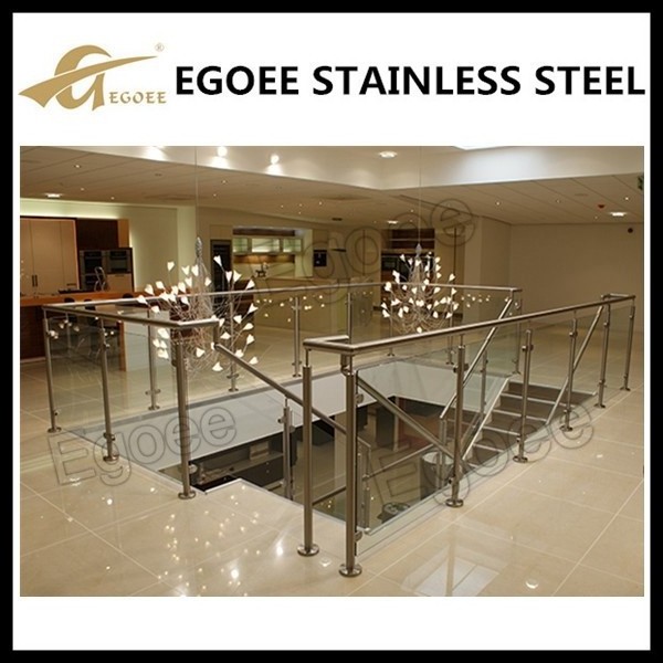 ss304 Stainless steel glass pillar for interior decoration/fibreglass pillars steel railing