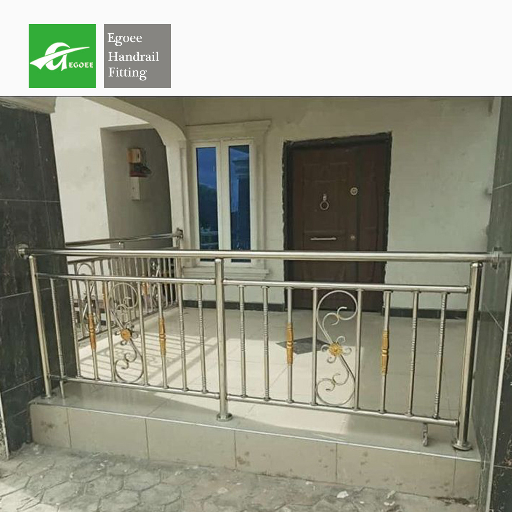 New style decorative courtyard fence stainless steel flower accessories 304 stainless steel main gate grill design