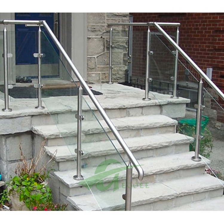 Modern design high quality stainless steel staircase handrail design decoration ss316 304 glass cable railing post