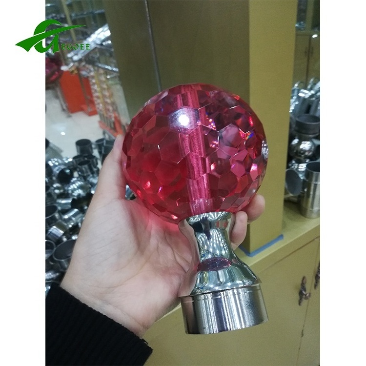 High quality factory direct selling crystal staircase railing pillars acrylic stairs stainless steel hollow ball