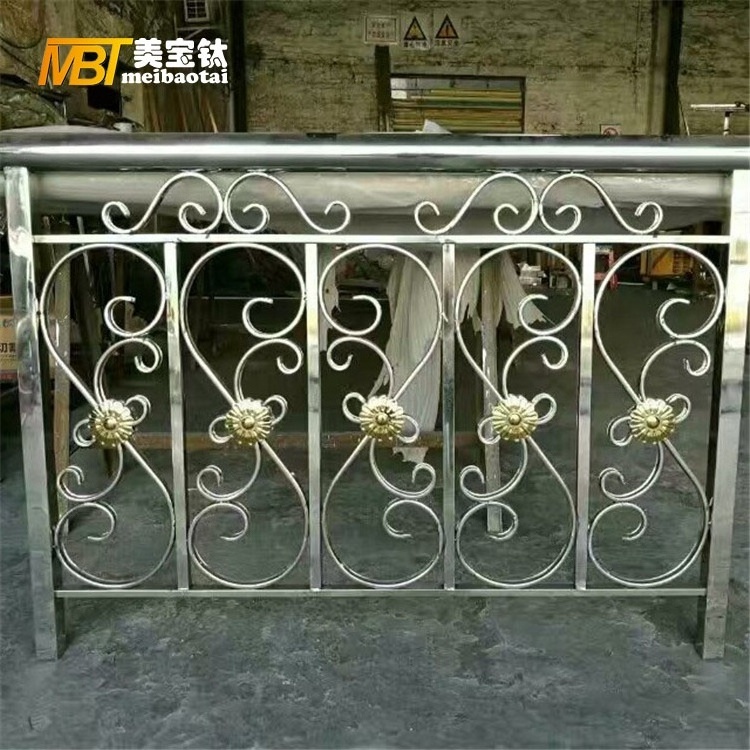 New style decorative courtyard fence stainless steel flower accessories 304 stainless steel main gate grill design