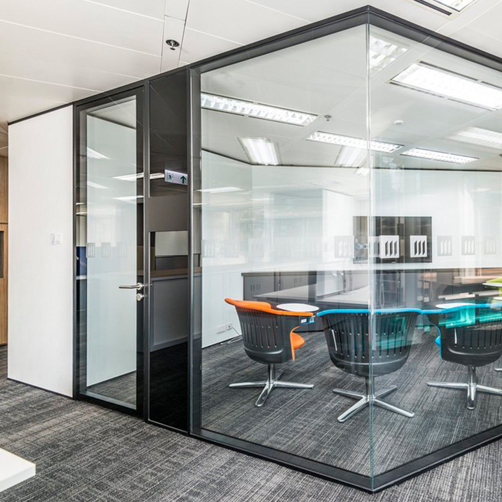 Latest design interior glass office partition wall used office partition wall