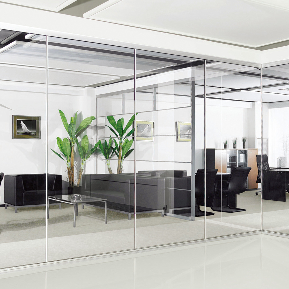 Latest design interior glass office partition wall used office partition wall