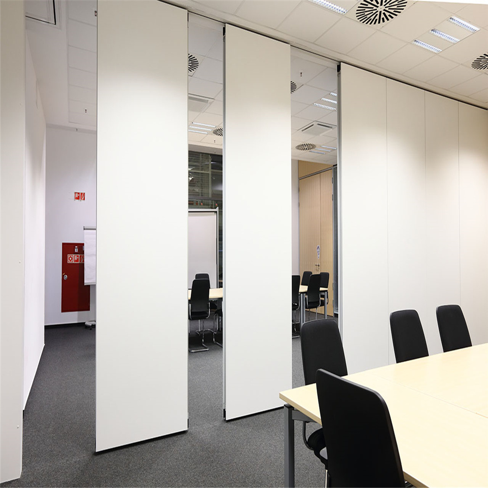 Conference room movable partition temporary wall divider aluminum frame soundproof moving wall foldable sliding partition system