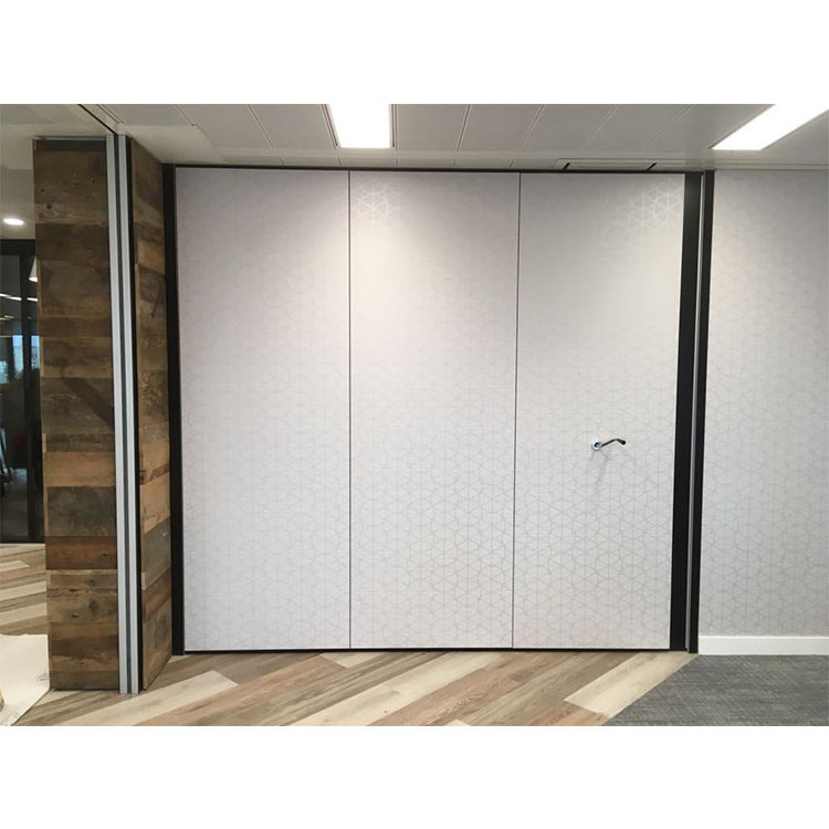 Soundproof folding partition and sliding walls operable movable door for office to divide the room