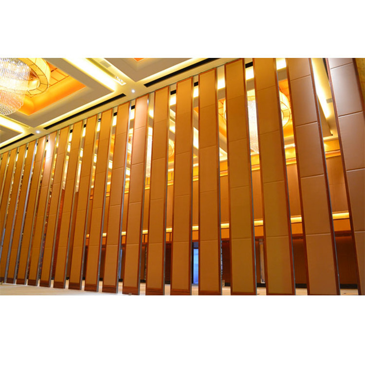 Banquet hall sliding room divider movable temporary partition wall with door