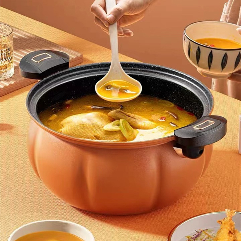 Micro pressure cooker new pumpkin soup pot stew pot multifunctional non-stick pot