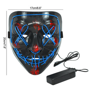 Cosmask LED Halloween Party  mascaras de terror Led battery Mask Neon Light Glow Horror Masks