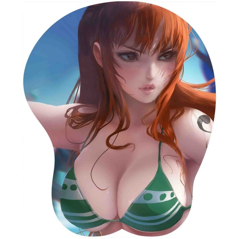 Custom 3d anime boobs mousepad custom printed mouse pad office pad silicone wrist support breast mouse pad