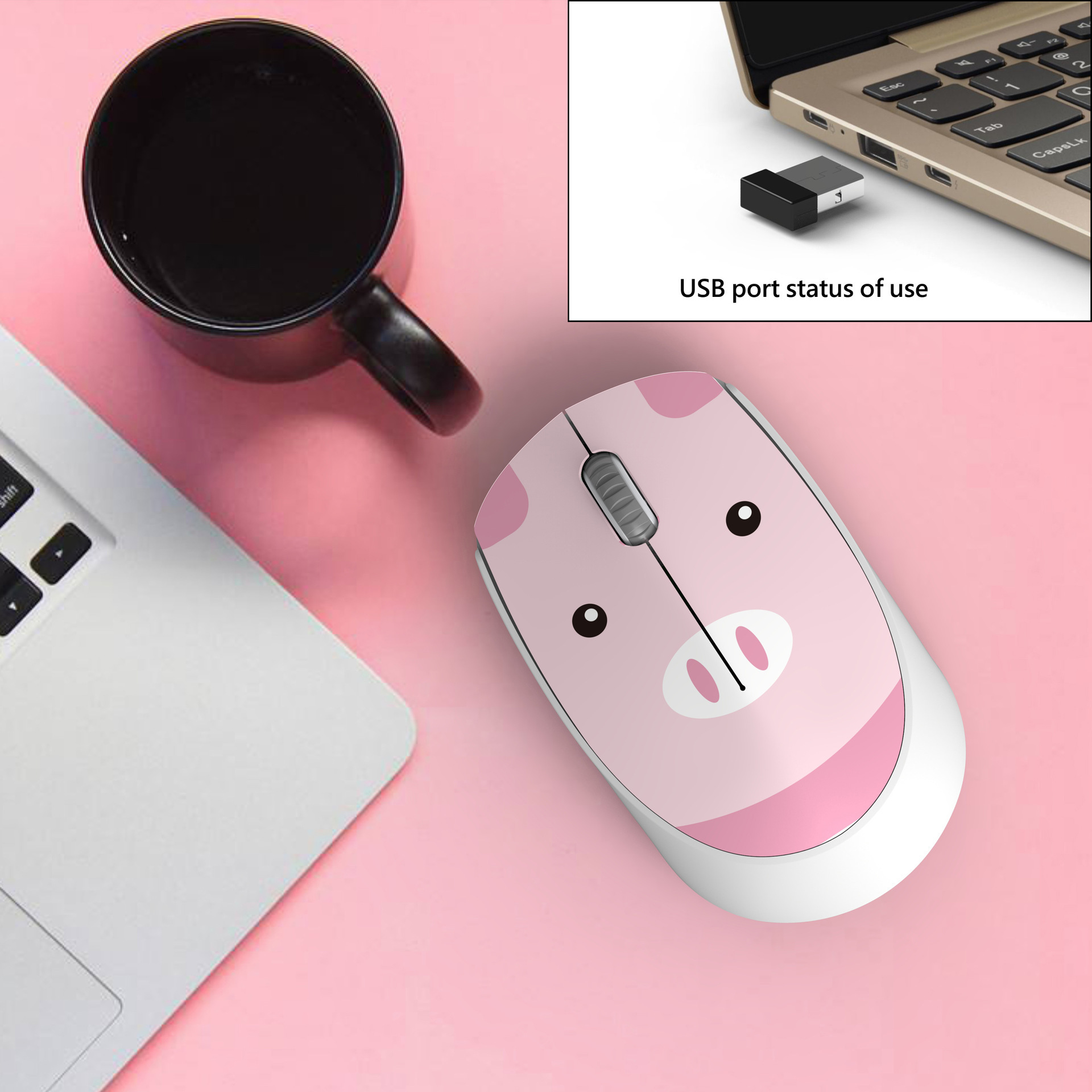 FVT100 wireless animal mouse cartoon cute panda tiger mouse business gift laptop office mouse