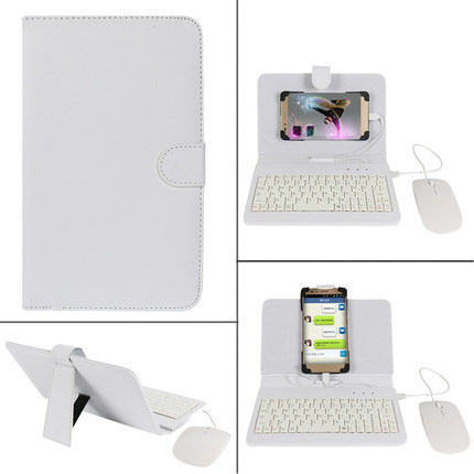 Mobile phone keyboard protective case with mouse for micro USB with OTG function mobile 4.8-6.0 inch universal