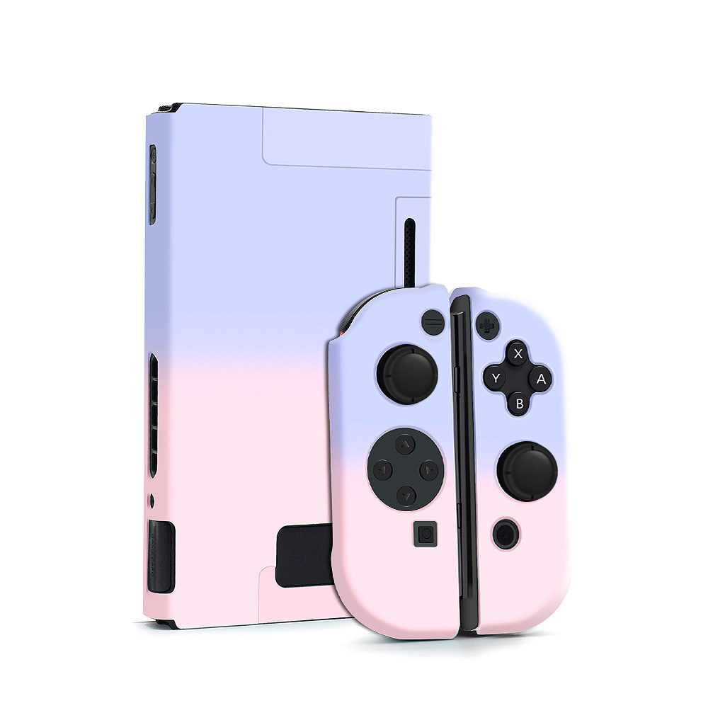 360 Degree Fully Protective Shell Skin-friendly Feel Console Case Gradient Shell Mainframe Cover for Nintendo Switch Pro