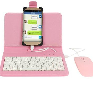 Mobile phone keyboard protective case with mouse for micro USB with OTG function mobile 4.8-6.0 inch universal