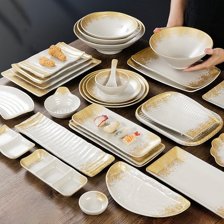 100% Melamine Dinner Plates, 8 9 10 11 12 inch dinner plates plastic modern melamine dishes rectangle restaurant plates