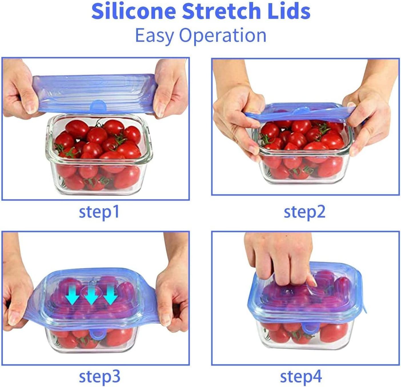 Direct salescover seal reusable silicone stretch strech lid silicone food lids stretch covers for containers