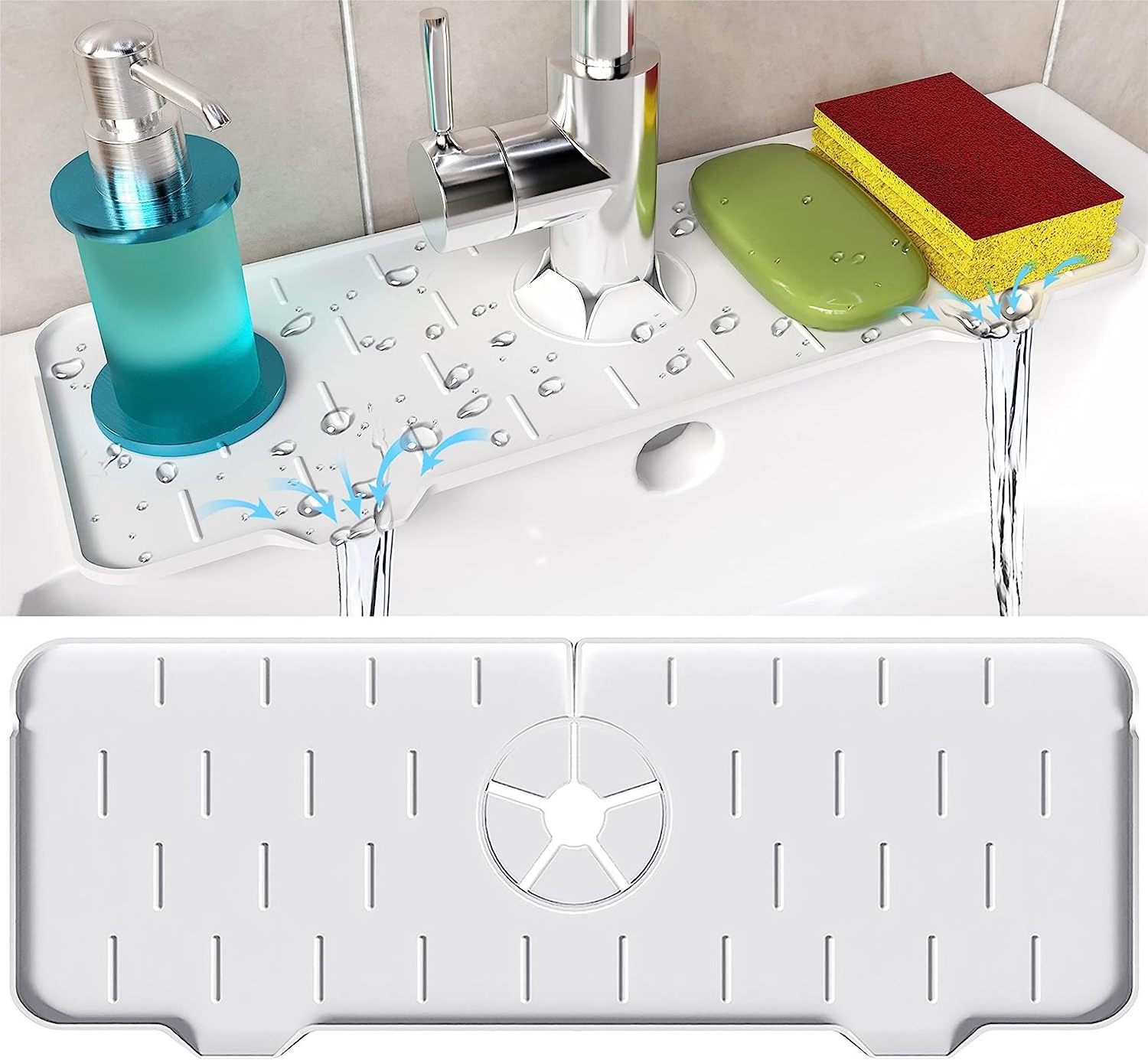 Eco friendly products 2024 kitchen silicone sink faucet mat for kitchen sink faucet mat silicone