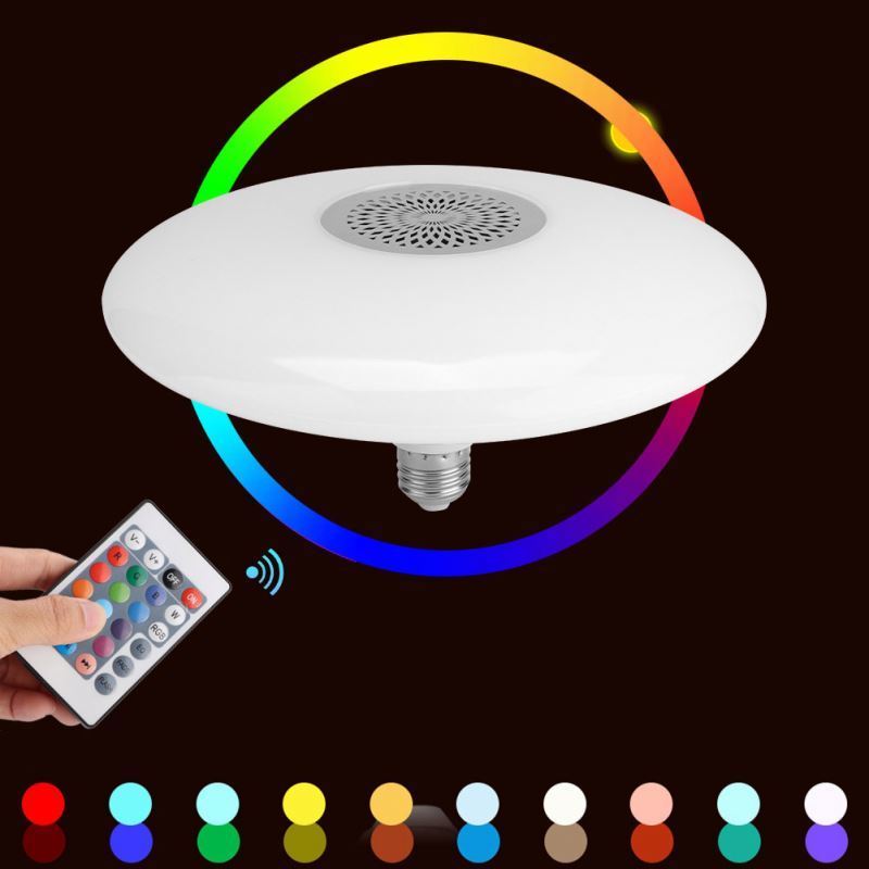 UFO LED Ceiling Light with Remote Control Music Bluetooth Speaker App Control Ceiling Lamp Warm/Cold White RGB Dimmable Color