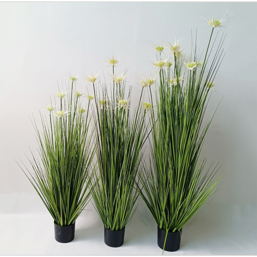 Hot Sale Home Decoration Greenery Plants Artificial Reed Flowers Tall Faux Plant Potted Faux Pampas Reed Grass for Wedding Decor