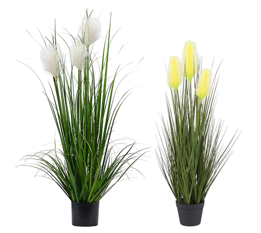 Hot Sale Home Decoration Greenery Plants Artificial Reed Flowers Tall Faux Plant Potted Faux Pampas Reed Grass for Wedding Decor