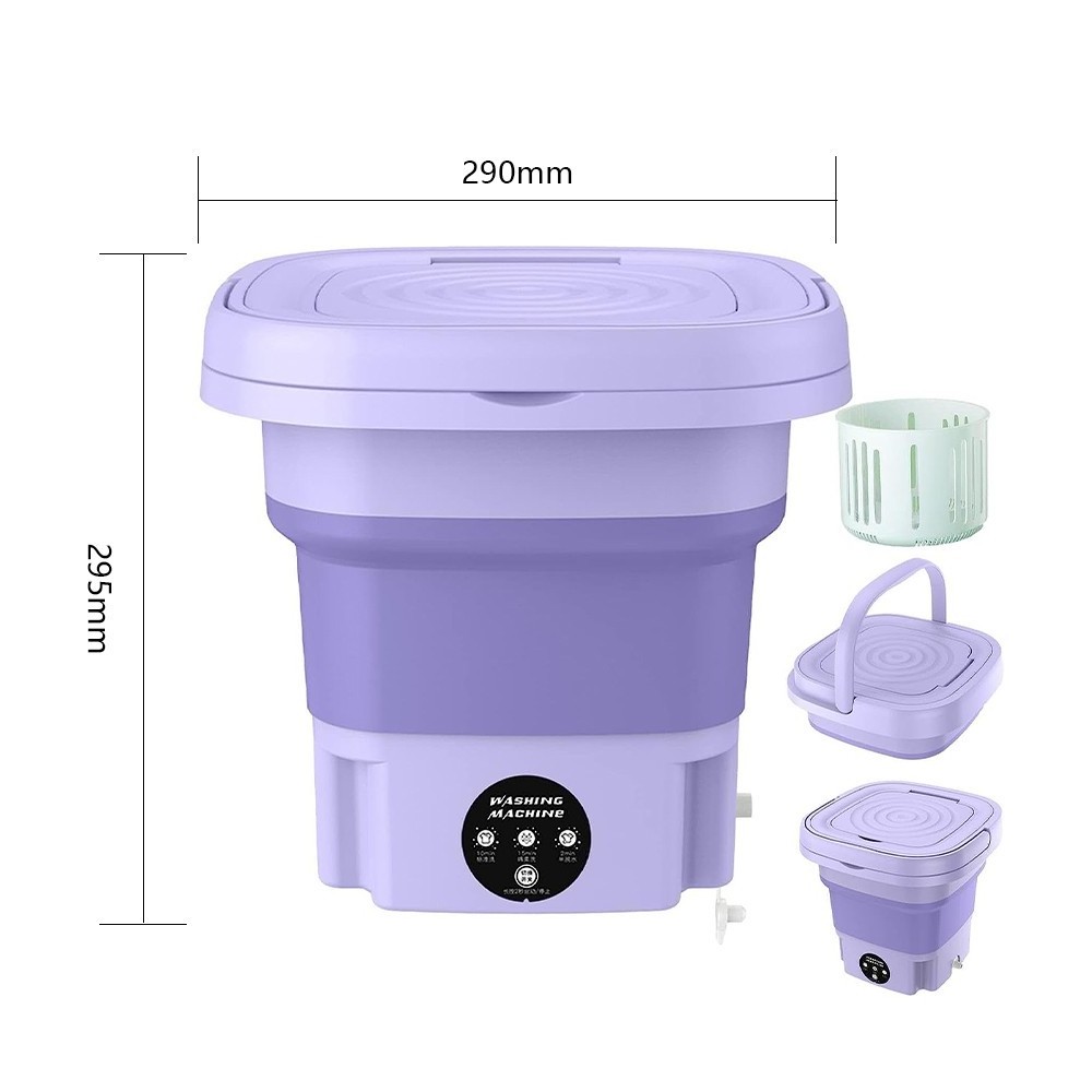 Portable Clothes Socks Underwear USB Blue Light Washer Electric Ultrasonic Cleaning Bucket Auto Disinfect Mini Washing Machine