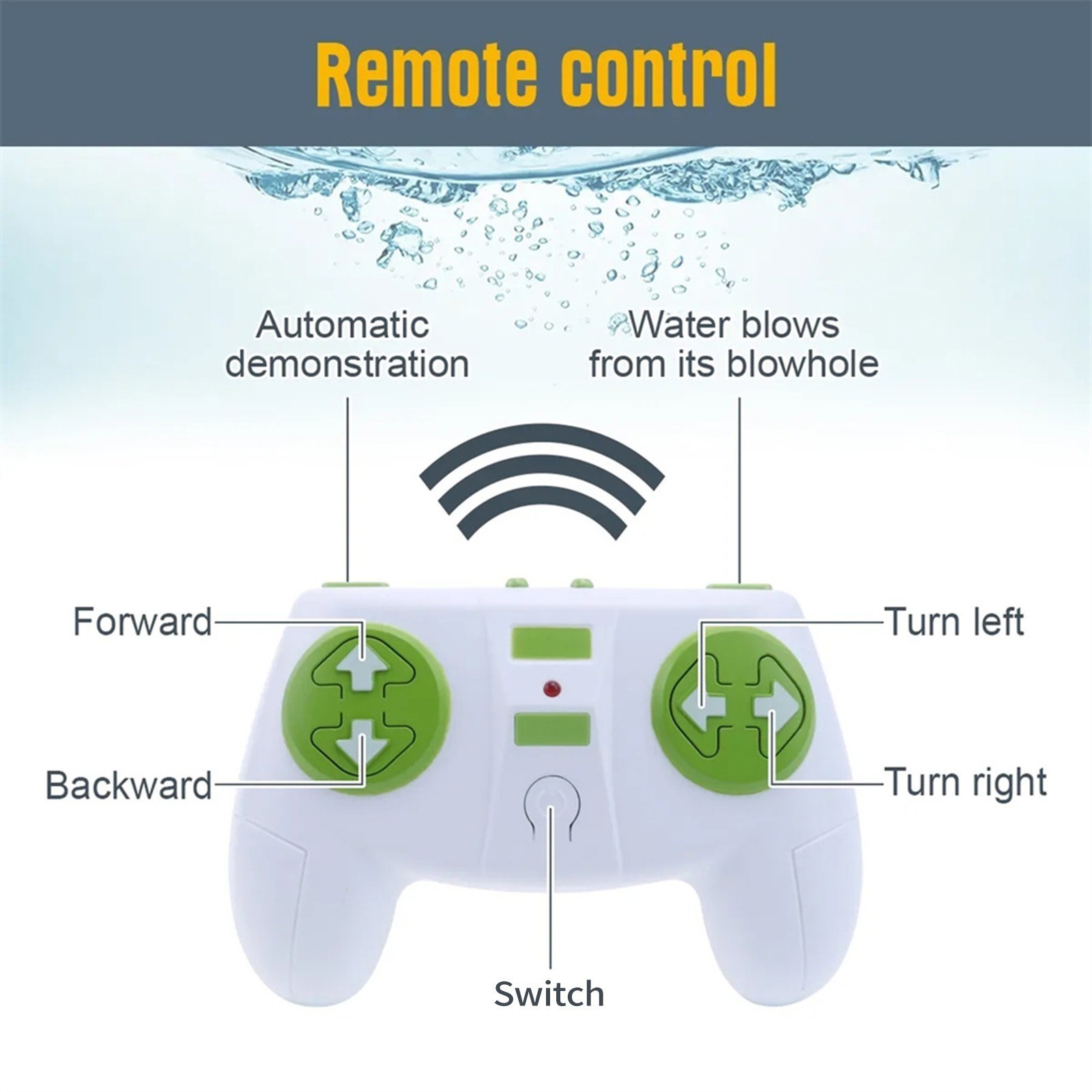 Stunt Remote Control Boat Spray Water Toys Remote Controlled Boat Shark Rc Dolphin Whale Spray Water Submarine Fish Electric Toy