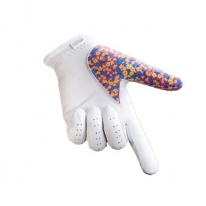 Hot-selling printed pattern cabretta leather golf gloves wholesale golf winter gloves