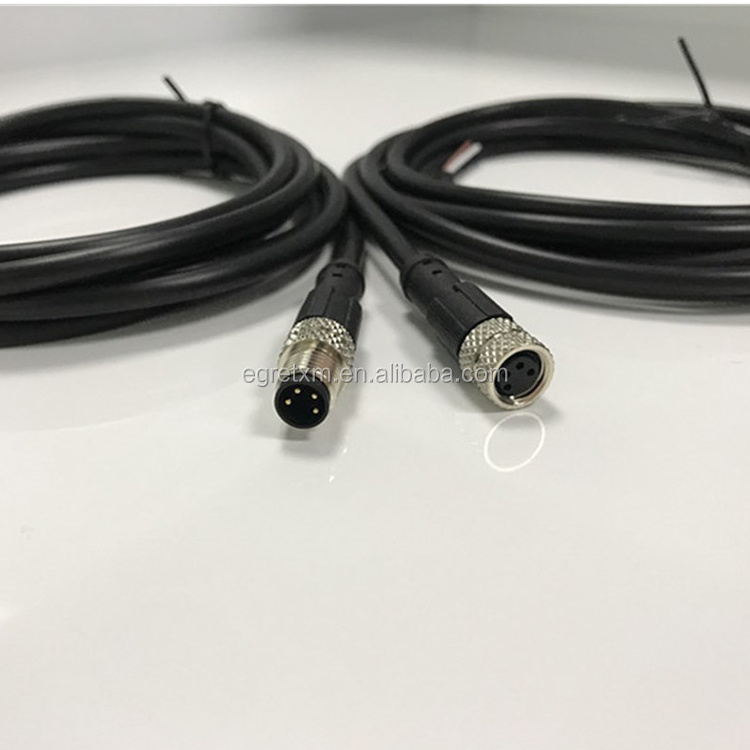 M12 M8 M5 M4 Circular Waterproof Power 4Pin Socket Connector Ip67