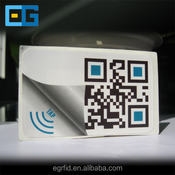 HF mini NFC/RFID sticker label security 2D QR Code Label tag,rfid sticker/