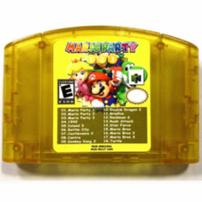 High quality 18 in 1 games for Super Mario Party 1 2 3 Retro Video Game Card for N64