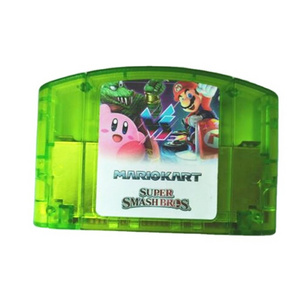 New multi card 2 in 1 mario kart super smash bros for N64 game card