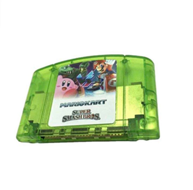 New multi card 2 in 1 mario kart super smash bros for N64 game card