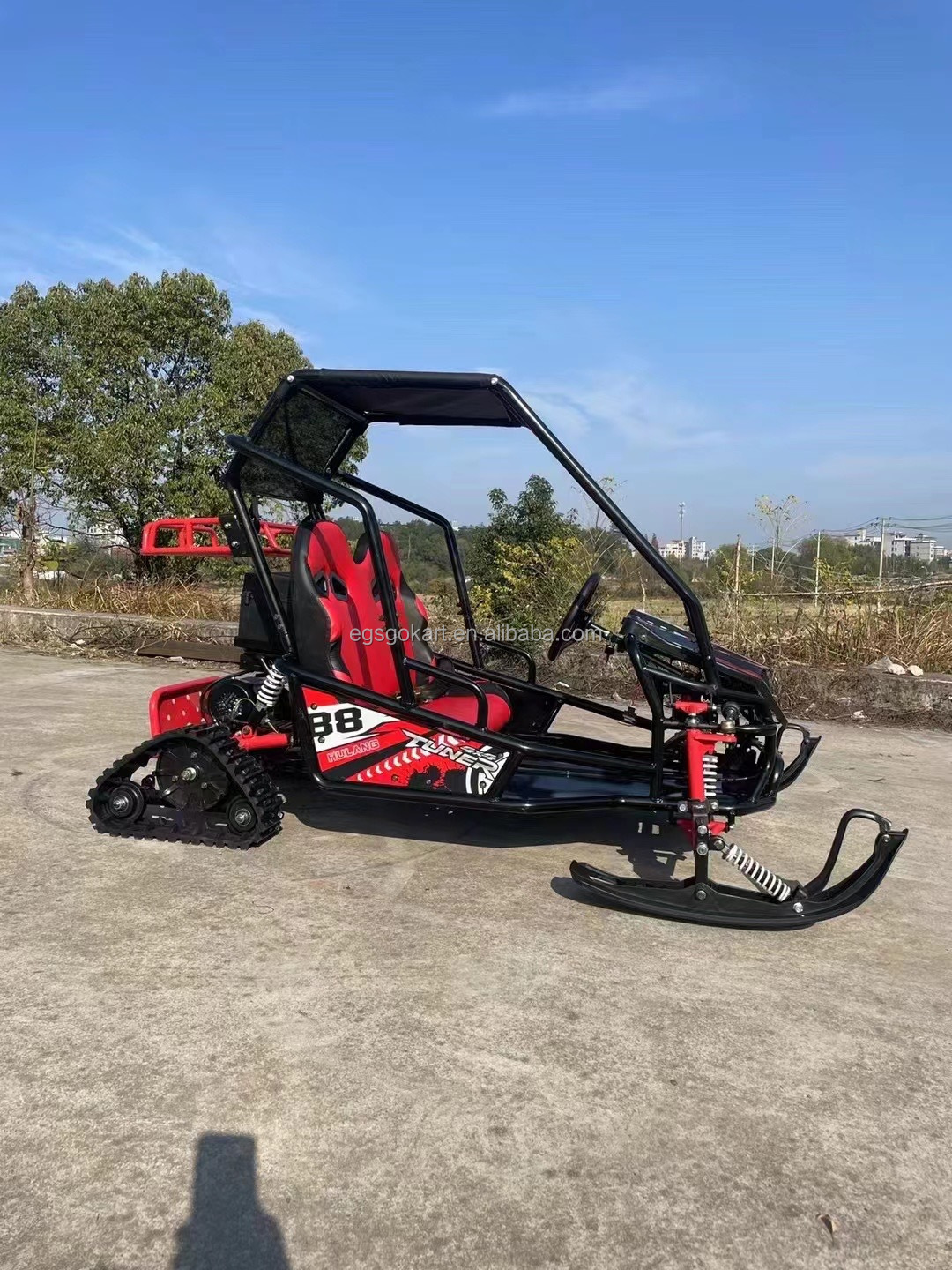 2024 newest 500w 48v 2 seat snow buggy