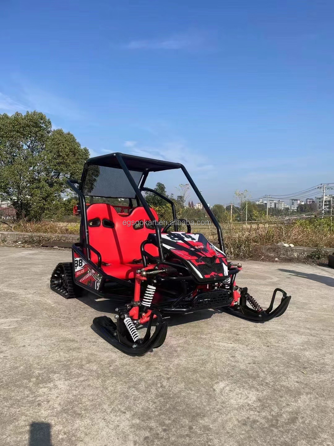 2024 newest 500w 48v 2 seat snow buggy