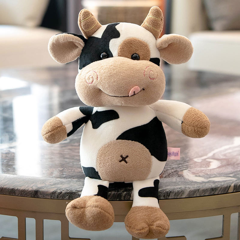 Custom Cute Cow Soft Stuffed Toys Plushies Spotted Cow Plush Doll  for Kids Children Valentine's Day Gifts Wholesale