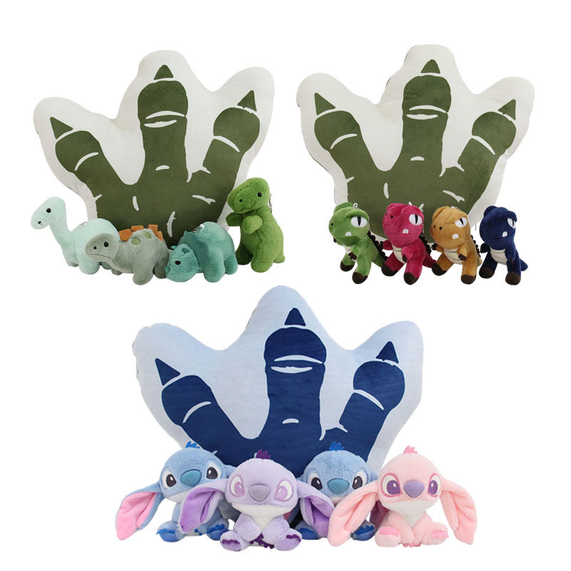 Cartoon Dinosaur Mother and Kids Plush Pillow 4 in 1 Mommy Unicorn Set with 3 Babies Cute Parent-child Fund Plushies Doll for Ki