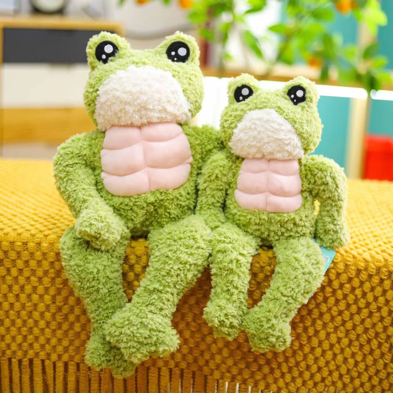 Cute Funny Frog Soft Plush Dolls White Duck Stuffed Plush Animal Toy Throw Pillow for Children Gifts Plushies Wholesale