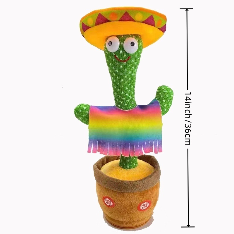 Electric Cactus Learn To Talk And Sing Children's Toys Wiggling cactus Electric Plush Toy