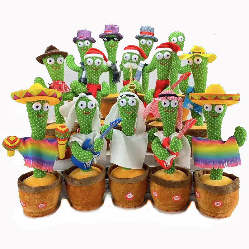 Electric Cactus Learn To Talk And Sing Children's Toys Wiggling cactus Electric Plush Toy