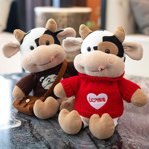 Custom Cute Cow Soft Stuffed Toys Plushies Spotted Cow Plush Doll  for Kids Children Valentine's Day Gifts Wholesale