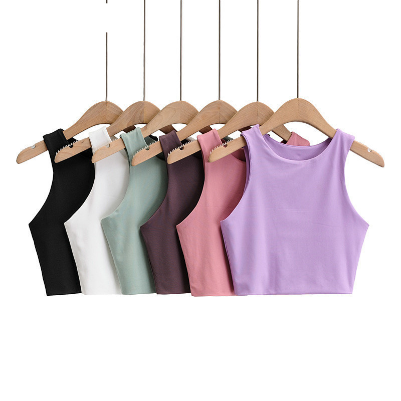 Summer Fashion Women Sexy Slim Top O-neck Sleeveless Double Nylon Ladies Tank Tops