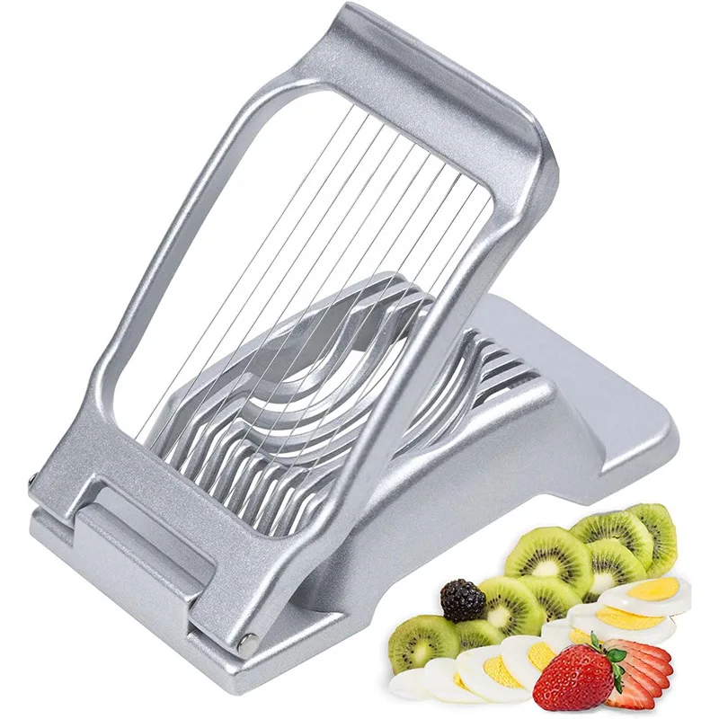 Multi-functional Aluminum Alloy Stainless Steel Wire Egg Slicer for boiled egg cutter Dishwasher Safe for Strawberry Soft Fruit